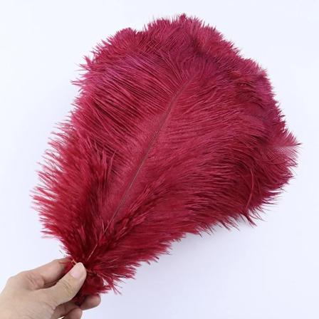 10 st/paket Naturliga Vita Strutspennor Bröllop Heminredning 15-20cm/25-30cm/30-35cm Strutsplumor Bordscentrumhantverk Burgundy 15-20cm