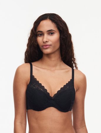 CHANTELLE Floral Touch T-Shirt Covering Memory Bra - Black - G x 75