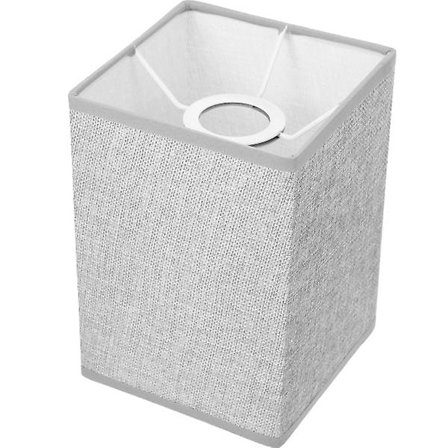 Linne rektangulær lampeskærm, linne gulvlampe skærm, bordlampe skærm, lysegrå 14x14 Light Grey 14x14x20cm
