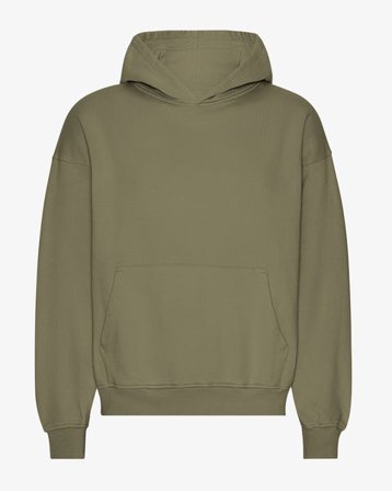 Organic Oversized Hood - Dusty Olive - Male - S