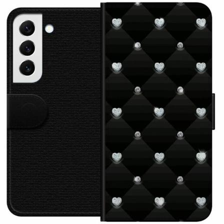 Samsung Galaxy S22+ 5g Plånboksfodral Bling Heart