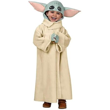 Christmas Yoda Costume, Mandalorian The Child Robe Coat Hat, Børnekostume S