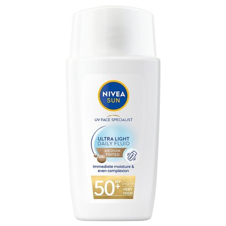 NIVEA Daily Fluid SPF 50+ Medium Tinted 40 ml, Skincare, Solpleje, Solcreme