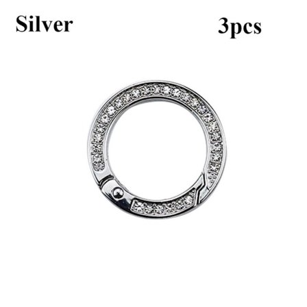 3st Fjäder O-Ring Spännen Karbinhake Handväskor SILVER
