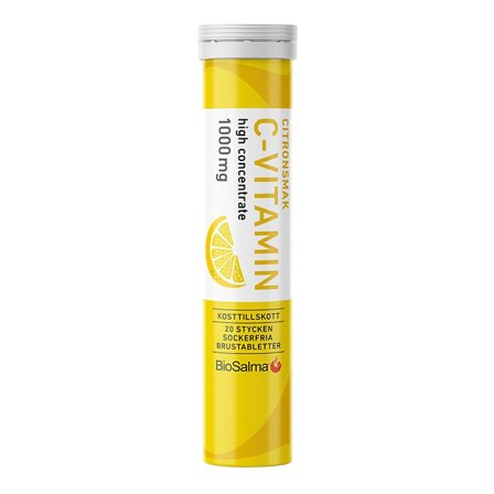 BioSalma C-vitamin Citron 20 brustabletter