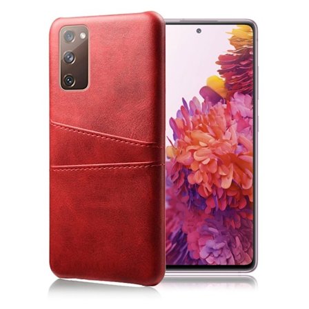 Samsung Galaxy S20 FE 5G / Samsung Galaxy S20 FE skal med korthållare - Röd