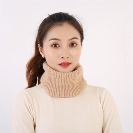 Strikket falsk halstørklæde BEIGE