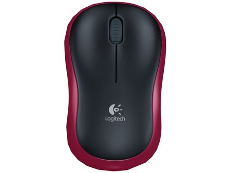 Logitech M185 - mus - 2.4 GHz - rød