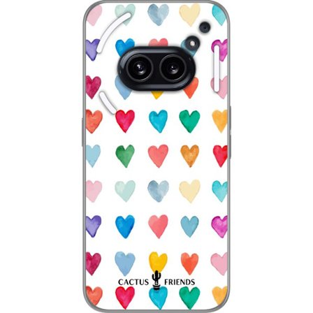 Kompatibel Mobilcover til Nothing Nothing Phone (2a) Cactus and Friends - Watercolor Love Grid