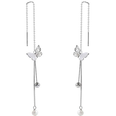 Lange sølv sommerfugløreringer er utmerkede gaver, egnet for jubileer, høytider og andre anledninger.