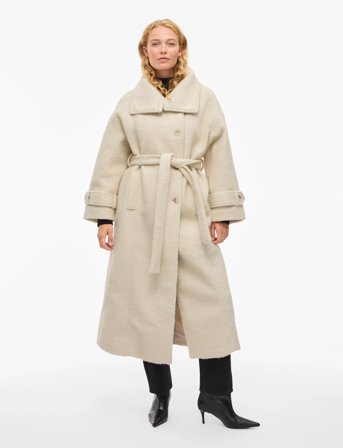 Vila Vikera L/S Coat - Cream - 42