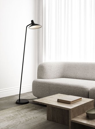Darci gulvlampe H143 - sort