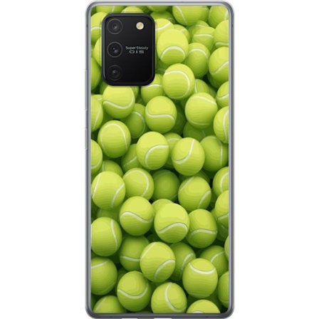 Kompatibel Mobilcover til Samsung Samsung Galaxy S10 Lite Mønster af grønne tennisbolde i høj detalje, sporty motiv med gentagende tekstur og stær