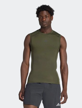 adidas Performance Tf C Sl Tee - Khaki green - S
