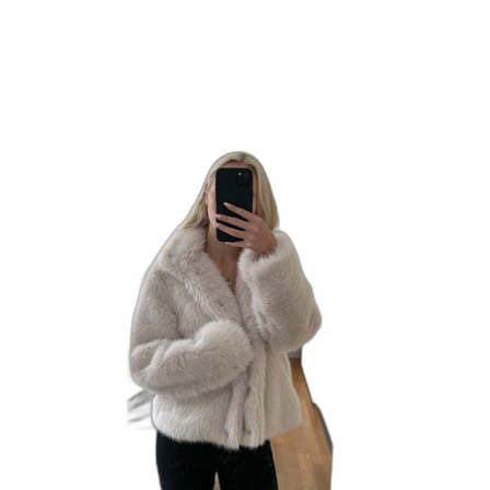 Beige pälsjacka från Vero Moda XS