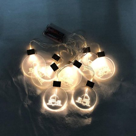 2m 10 LED Eid Mubarak LED-ljusslinga Ramadan Lykta 4 4