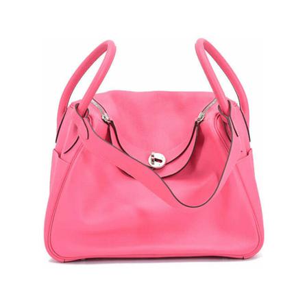 Hermès Vintage, pre-owned Swift Lindy 30 Roze, Dames, Maat:ONE Size
