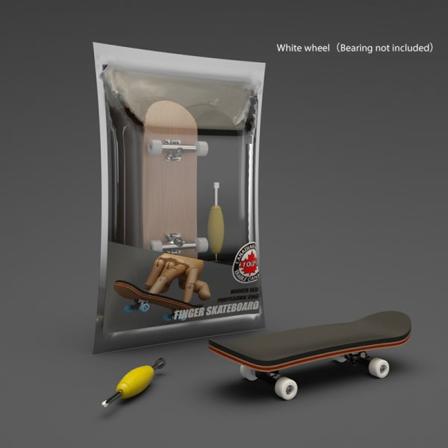 Finger Skateboard Tr? Gripbr?da Leksak Professionella Stentar Fi White One Size