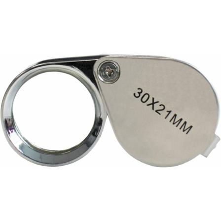 Juvelerers Lupe - Linse 30 x 21 mm Glassmykker Antikvitetsforstørrelsesglass - Lommeforstørrelsesglass - Briller for Hobby Geologi Myntsamling