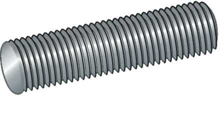 ESSVE 62110802 Gängstång helgängad, FZV 8.8, 1 m M10, Infästning