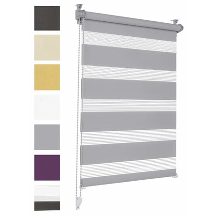 Dobbel rullgardin uten boring solskjermingsrullgardin vindusrullgardin 90cm x 150cm
