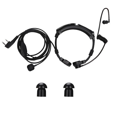 K Teleskopisk Halsstyret Hovedtelefon Headset til Baofeng Radio BF F8HP/GT-3/UV 6R