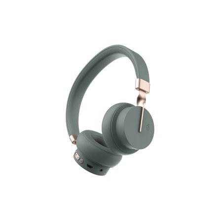 Trådlöst Bluetooth-headset Bluetooth 5.0 HD Stereo Inbyggd mikrofon Vikbar Subwoofer för PC Grön YEMAESRE