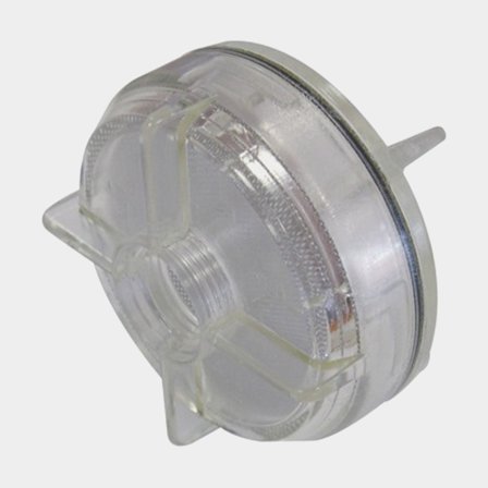 Marco Filter UP6 / UP12 för vattenpumpar, 3/8 tum BSP anslutning, transparent plast med slitstark O-ring av NBR gummi