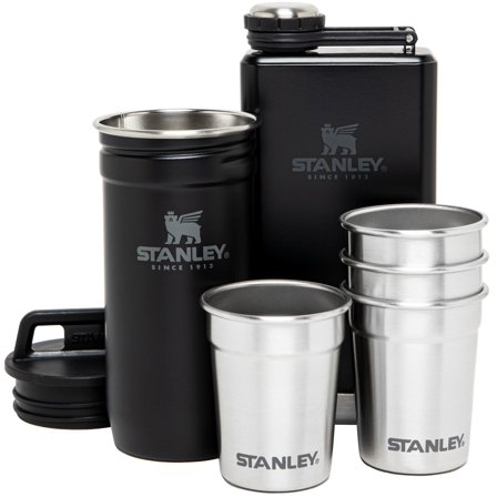 Stanley The Pre-Party Shotglass + Flask Set, musta