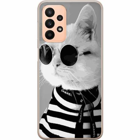 Samsung Galaxy A23 5g Genomskinligt Skal Fancy Cat
