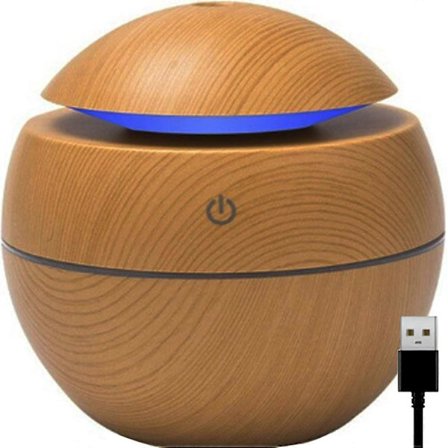 Ultralyd Aroma Diffuser med Farverig LED-belysning, Luftfugter, Soveværelse, Æterisk Olie Diffuser