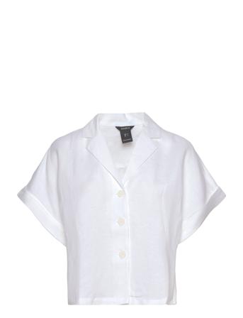 Shirt Lillie Short Sleeve Kortermet Skjorte Hvit Lindex*Betinget Tilbud