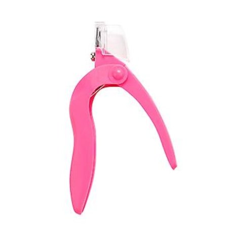 Rose Rød Falsk Negleklipper Praktisk Plastik Kunstig Negleklipper Trimmer til Salon Soveværelse