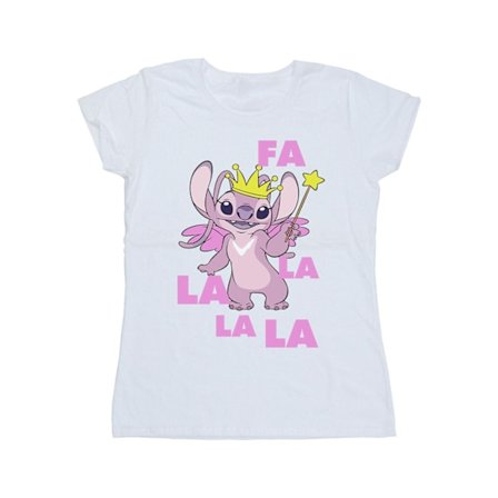 Disney Dam/Kvinnor Lilo & Stitch Angel Fa La La Bomull T-Shir