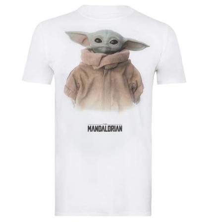 Star Wars: The Mandalorian Mens The Child T-shirt I Bomull L Whit