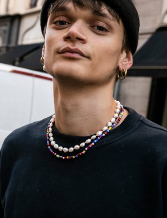 Samie Samie - Necklace With Colored Pearls - Multi/patterned - ONE SIZE