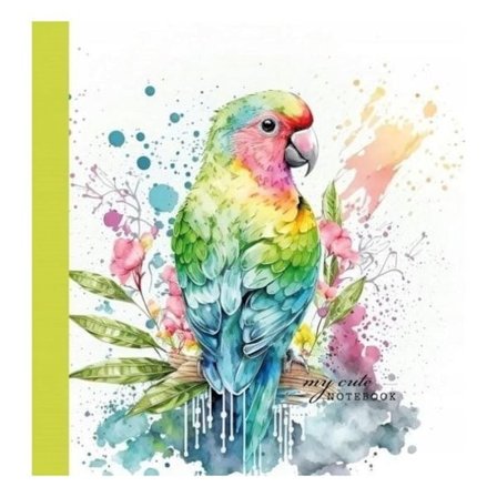 Anteckningsblock - Fresh dekorativt anteckningsblock 100 x 100/48 K slät TW Papuga