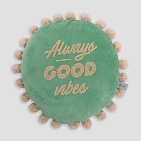 Mr Wonderful Always Good Vibes kudde - grön - 45x45cm