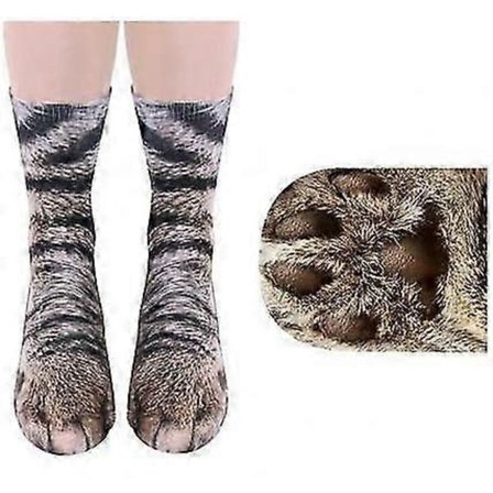 3D Print Dyrefodsokker Sjove Sokker til Mænd Kvinder Gag Gaver, Sjove Joke Gaver 1 Par