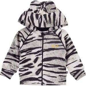 Molo Tiger White Dirki GOTS Hoodie 62 cm - Jumpers and knitwear - 62 cm - White