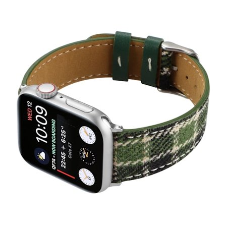 (Platform Pattern) Kompatibel med Apple iWatch, Fleksibel og blød silikone rem armbånd udskiftning Smart Watch rem grøn(42/44/45/49