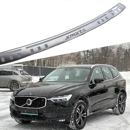 Kompatibel med Volvo XC60 2020-2024 Biltilbehør Rustfritt Stål Bakre Bagasjerom Støtfanger Beskyttelse - WELLNGS