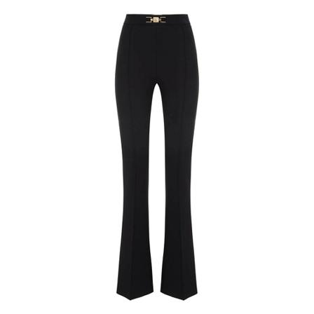 Elisabetta Franchi, Elisabetta Franchi Trousers Czarny Czarny, Kobieta, Rozmiar: L
