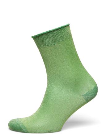 Pernille Glitter Socks Lingerie Socks Regular Socks Grønn Mp Denmark*Betinget Tilbud