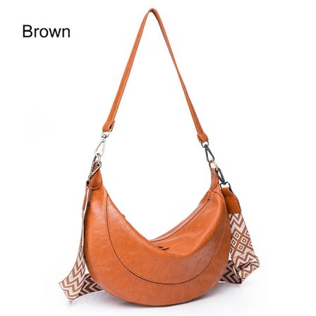 Crossbody-vesker for kvinner med justerbar stropp BRUN