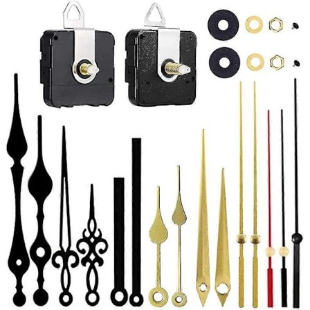 Tyst Kvartsurverk, Långt Och Kort Axel Klockmekanism Med Visare Batteridriven, Väggklockmekanism Delar Motorbyte DIY Reparation