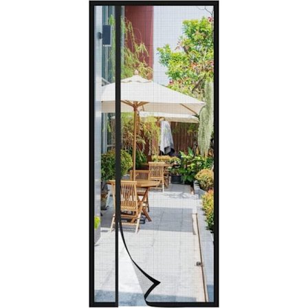 Magnetisk myggenet til franske døre 90x210 til skydedør, indgangsdør, svingdør, rulledør, campingvogn, balkon, autocamper