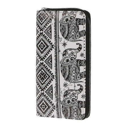 Kvinnors Koppling Lång Plånbok Kreditkortshållare Dam Handväska Elefant Väska