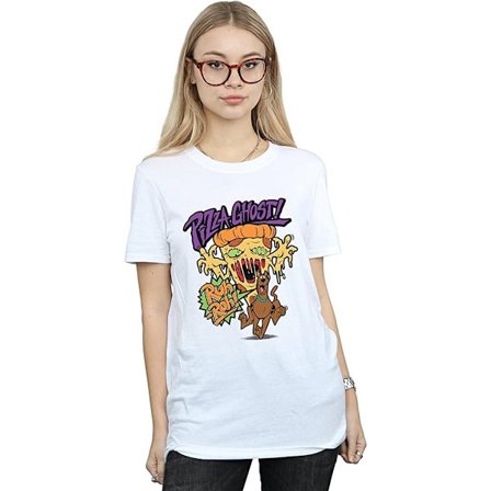 Scooby Doo Dam/Damer Pizza Ghost Bomull Boyfriend T-Shirt M