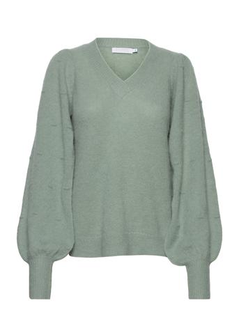 Knit With Bubble Effect And Wide Sl Green Coster Copenhagen